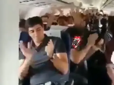 Se conoció un video inédito de los festejos de River en el avión de vuelta de Brasil