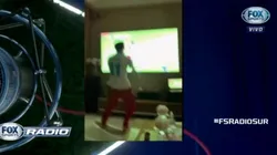 Un hincha más: el video de Driussi festejando el penal del Pity Martínez