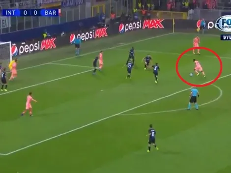 Dembélé enganchó en el área y dejó en ridículo a dos jugadores del Inter