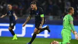 Mauro Icardi celebra su gol a Barcelona.