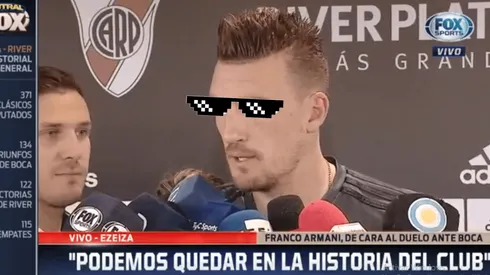 Foto de Franco Armani, arquero de River.
