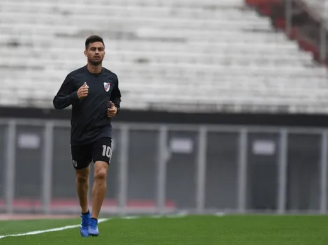 Alerta River: el Pity Martínez se tuvo que retirar antes del entrenamiento