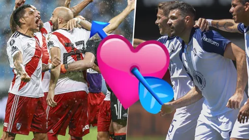 Foto de los jugadores de River e Independiente.