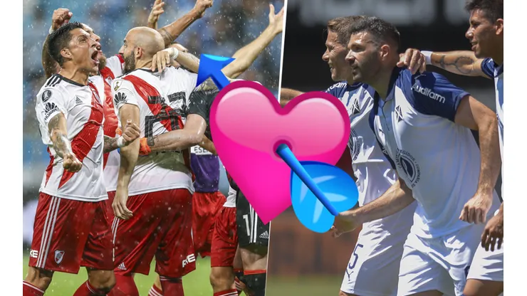 Foto de los jugadores de River e Independiente.