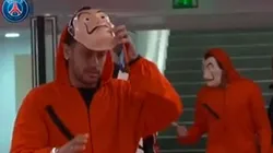 Neymar ingresó al estadio vestido de "La Casa de Papel"