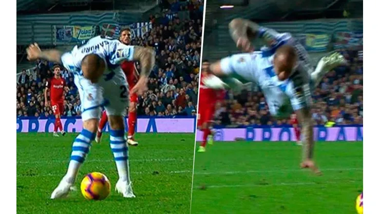 Sandro voló por los aires.