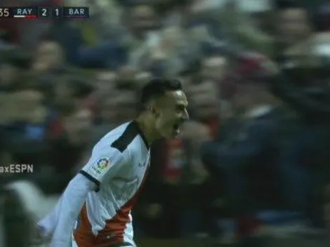 La defensa del Barcelona hizo agua y Álvaro García lo remontó para el Rayo Vallecano