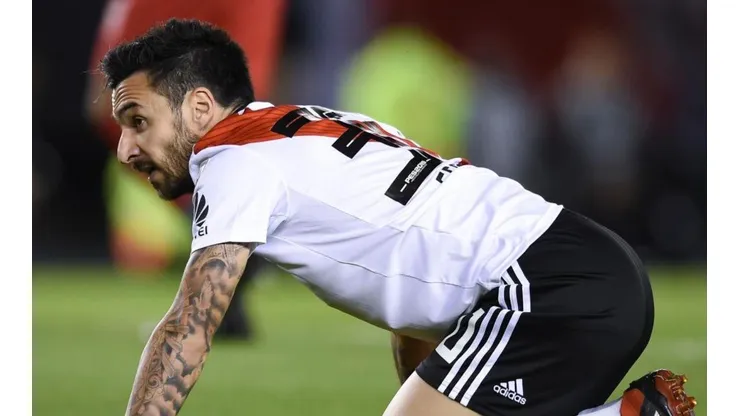 Ignacio Scocco, lesionado en River.