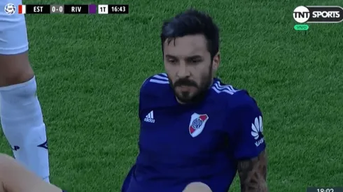 Preocupación en el rostro de Ignacio Scocco.