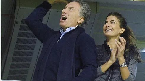 Macri, junto a Juliana Awada en el palco de Boca. (Foto: Minuto Uno)