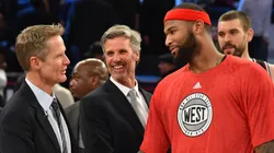 Steve Kerr y DeMarcus Cousins en el All-Star de 2015