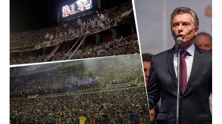 Macri confirmó la presencia del público visitante en ambas finales.