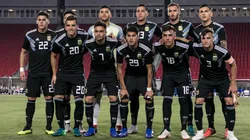 Foto de los jugadores de la Selección Argentina.
