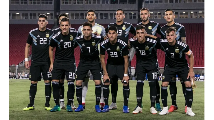 Foto de los jugadores de la Selección Argentina.