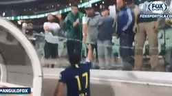 Lo mejor del partido: el cruce de Wanchope con un hincha de Palmeiras