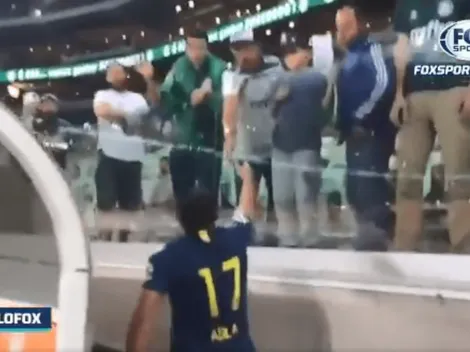 Lo mejor del partido: el cruce de Wanchope con un hincha de Palmeiras