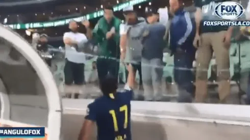Lo mejor del partido: el cruce de Wanchope con un hincha de Palmeiras