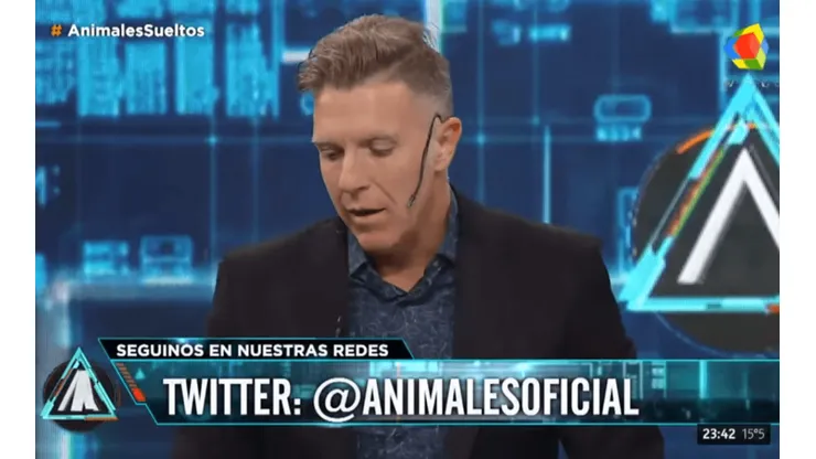 Foto de Fantino, periodista e hincha de Boca.