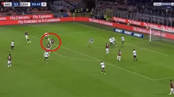 Foto captura del gol de Milan.