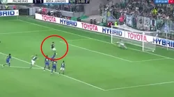 Foto del penal de Gustavo Gómez.