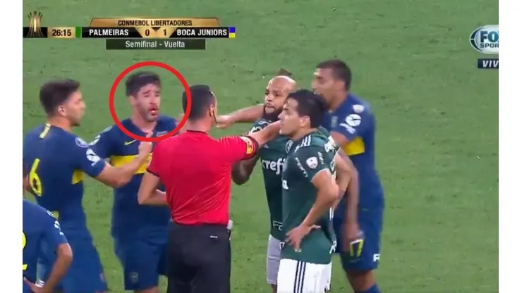 Duelo de gigantes: Felipe Melo hizo sangrar a Pablo Pérez