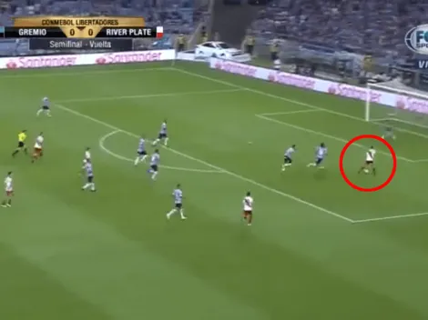 Era el gol de River: Borré se lo comió al minuto del primer tiempo