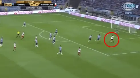 Era el gol de River: Borré se lo comió al minuto del primer tiempo