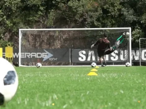 Tremenda atajada de Carlos Jiménez en el entrenamiento de la Selección mexicana sub 17