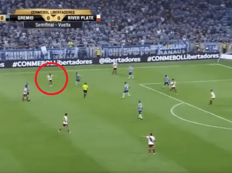 Era un golazo, pibe: Palacios probó desde lejos para River y asustó a Gremio