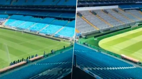 Así está centro del campo de juego de la cancha de Gremio a horas de enfrentar a River