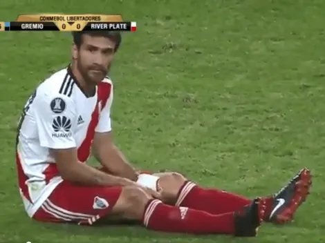 La mala suerte de River: Ponzio dejó la cancha a los 23' y entró Enzo Pérez