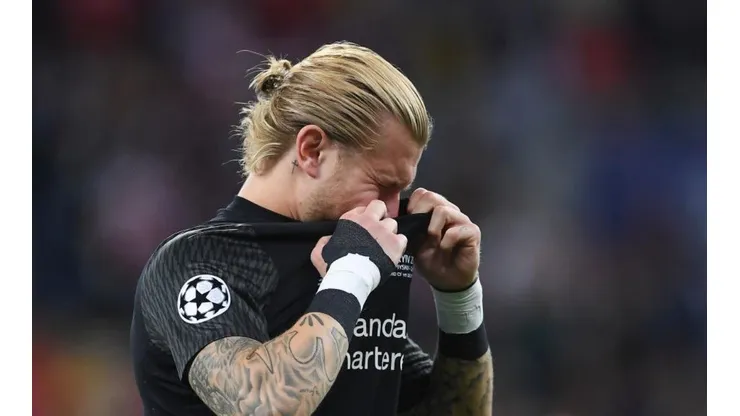 Karius llora tras sus errores.