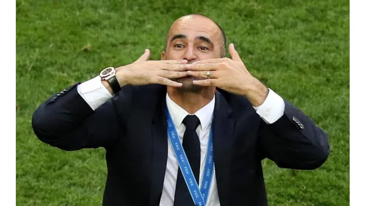 Martínez, celebrando el tercer puesto en Rusia 2018.