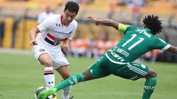 Daniel Freitas con la camiseta de Sao Paulo.