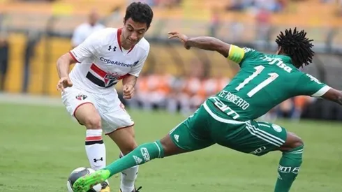 Daniel Freitas con la camiseta de Sao Paulo.