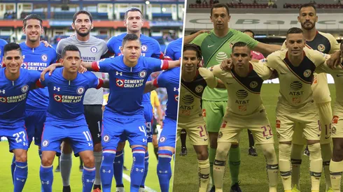 Foto de los jugadores de América y Cruz Azul.