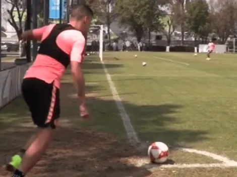 Mateus Uribe frotó la lámpara y anotó un gol olímpico en el entrenamiento del América