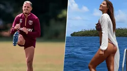 Foto de Javier Hernández y su novia.