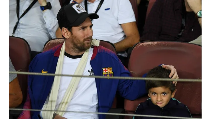 El hijo de Messi dibujó el escudo de un club ¡¡que no es el del Barcelona!!