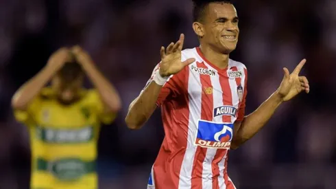 Diaz celebra su primer gol del partido.