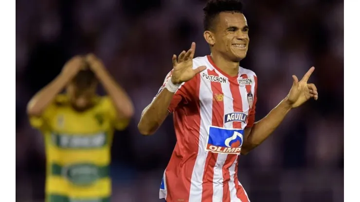 Diaz celebra su primer gol del partido.