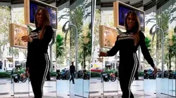 Anto, muy feliz desfilando.