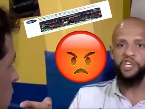 Felipe Melo vio un tweet, se puso como loco y salió desesperado a increpar a un periodista