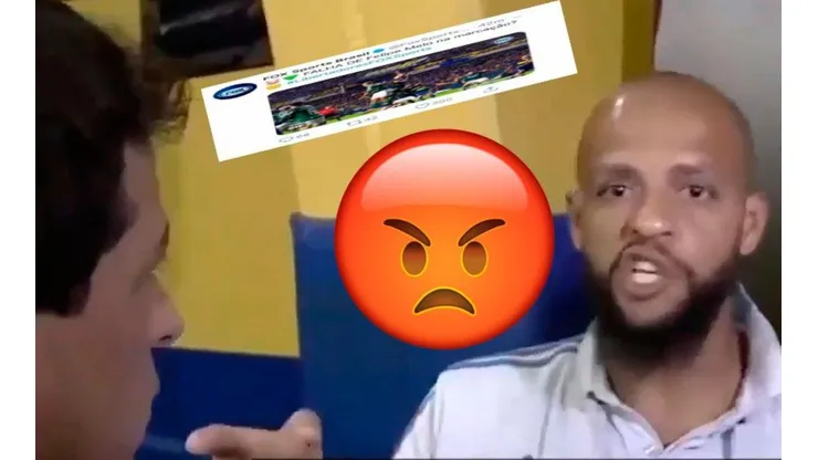 Felipe Melo vio un tweet, se puso como loco y salió desesperado a increpar a un periodista