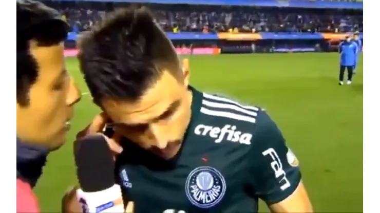 La gente de Boca no paraba de gritar y un jugador de Palmeiras tuvo una reacción increíble