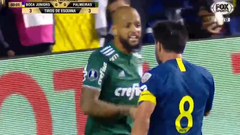 Foto de Felipe Melo junto a Pablo Pérez.