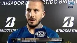 Foto de Dario Benedetto en la entrevista.
