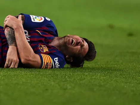 Foto: Messi está mirando el partido desde las gradas con su hijo