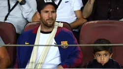 Foto de Messi junto a su hijo.