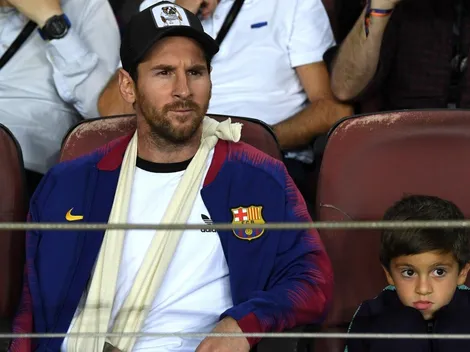 Messi se mostró feliz en Instagram por ver un partido del Barcelona con su hijo